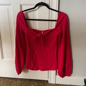 Free people red top. Size small.